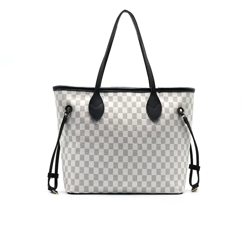 Grand Edition Hand Bag White and Grey
